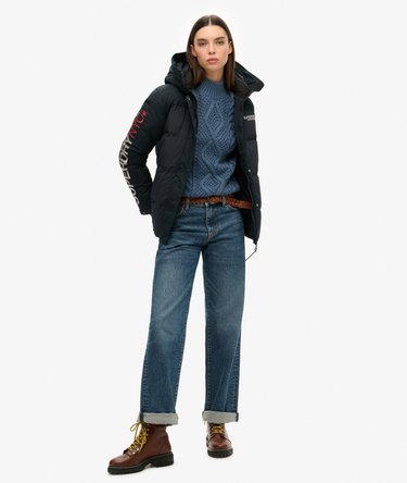 Hooded City Padded Wind Parka Jacket Image 2