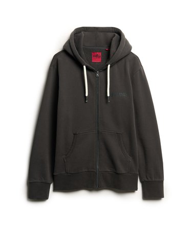 Oversized Tattoo hoodie met print en rits Image 7
