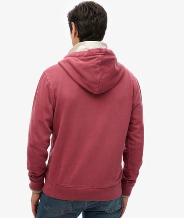 Felpa con zip, cappuccio e logo Essential Washed Image 4