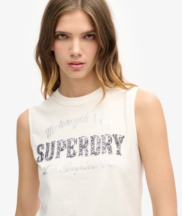 Embellished Archive Fitted Tank Top Image 3