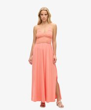 Maxikleid aus Jersey mit Spitze