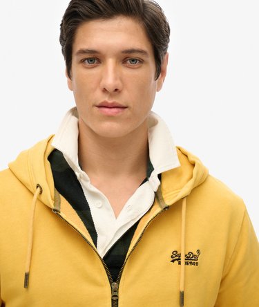 Sweat à capuche délavé zippé à logo Essential Image 3