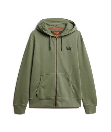 Essential Logo Washed hoodie met rits Image 6