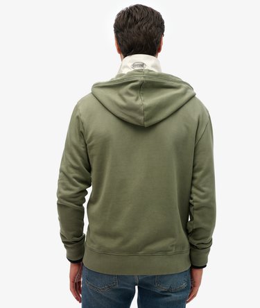 Essential Logo Washed hoodie met rits Image 4