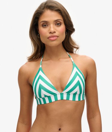 Stripe Triangle Bikini Top Image 3
