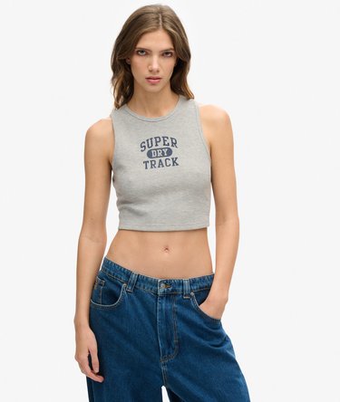 Athletic Essentials Waffle Cropped Tank Top Image 1