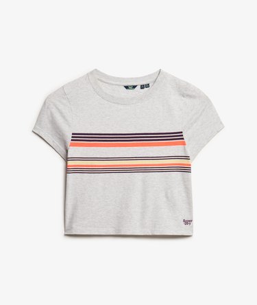 Kort Vintage T-shirt met strepen Image 6