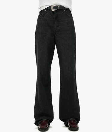 Jeans i økologisk bomuld med vide ben Image 1