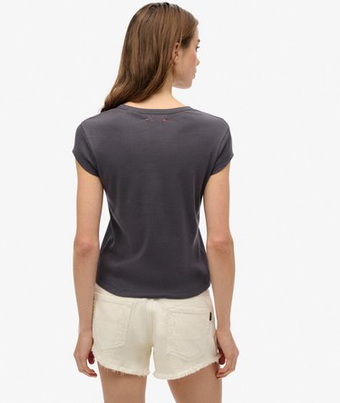 Athletic Essentials-T-shirt met print en inkepingen in de nek Image 4