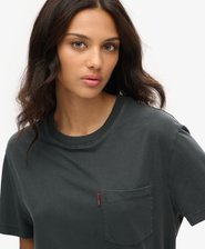 Oversized Essential Washed Pocket T-Shirt