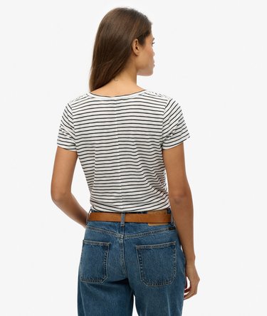 Studios T-Shirt mit tiefem Ausschnitt Image 4