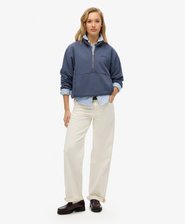 Essential Logo Oversized Half Zip Sweatshirt