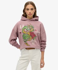 Lässiges Neo Trad Hoodie mit Tattoo-Print