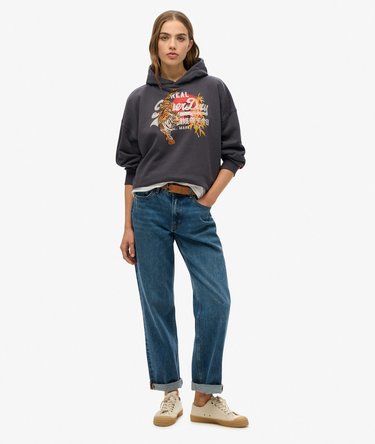 Lässiges Tokyo Vintage Logo Hoodie Image 2