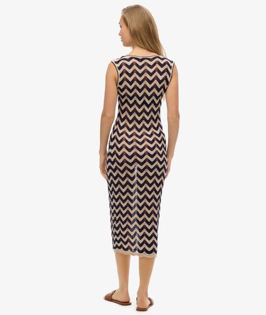 Midi-Strickkleid mit Zickzackmuster Image 3