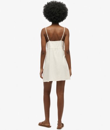 Robe courte caraco tissée texturée Image 4