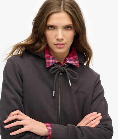 Hoodie met rits en borgvoering Image 3