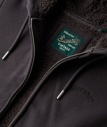 Hoodie met rits en borgvoering Image 5