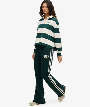 Pantaloni da jogging svasati a righe Athletic Essentials Image 4