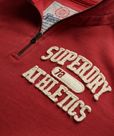 Vintage Athletic sweatshirt met halve ritssluiting Image 5