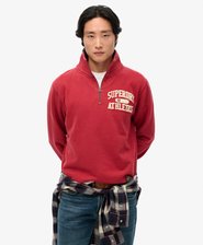 Vintage Athletic sweatshirt met halve ritssluiting