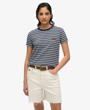 Gestreept Essential T-shirt met logo