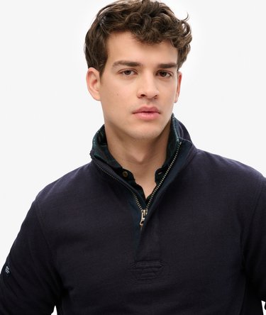 Klassischer Henley-Jerseypullover aus Baumwolle Image 3