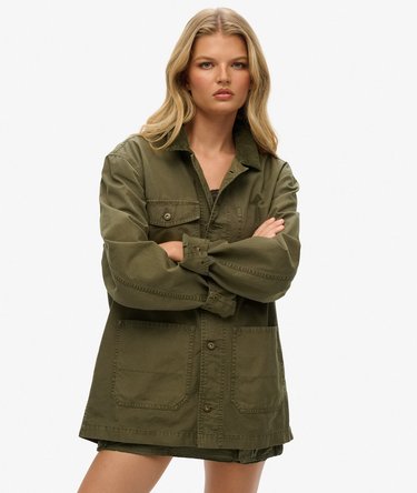 The Merchant Store - Oversized Cotton Work Jacket Image 4