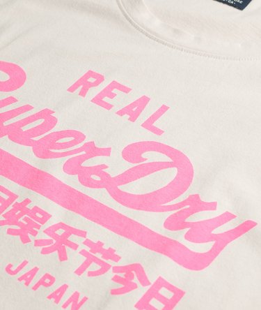 Neonfarbenes Oberteil mit Vintage Logo und Rundhalsausschnitt Image 5