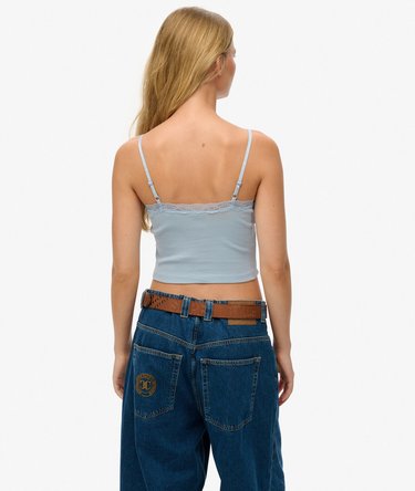 Kort Athletic Essentials camitopje met kanten rand Image 4