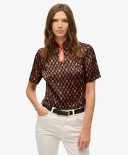 Mandarin Jacquard Top