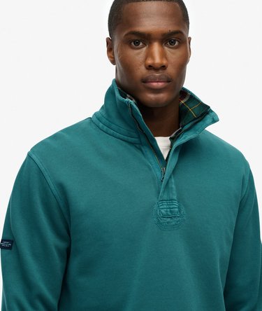 Klassischer Pullover mit halblangem Reißverschluss aus Baumwollpikee Image 3