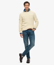 Cotton Classic Cable Knit Crew Jumper