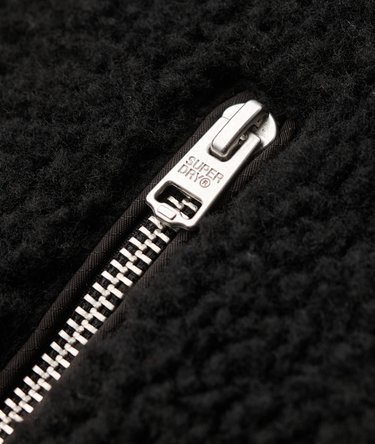 Übergroße Retro Vintage Fleecejacke mit Reißverschluss Image 7