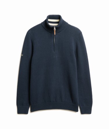 Oversized Cotton Classics Half-Zip Knitted Jumper Image 6