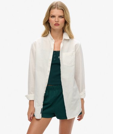 Oversized Studios Linen Button Down Shirt Image 1