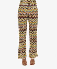 Zigzag Knit Wide Trousers