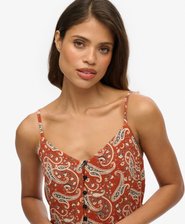 Half Button Tiered Midi Dress