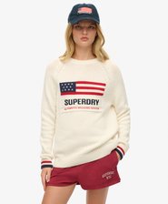 Americana gebreide trui met ronde hals