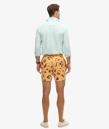 17&quot; (43 cm) badeshorts med Hawaii-print i genanvendt materiale Image 6