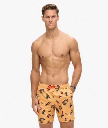 17&quot; (43 cm) badeshorts med Hawaii-print i genanvendt materiale Image 1