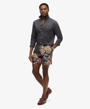 Short de bain à imprimé hawaïen longueur 43 cm
